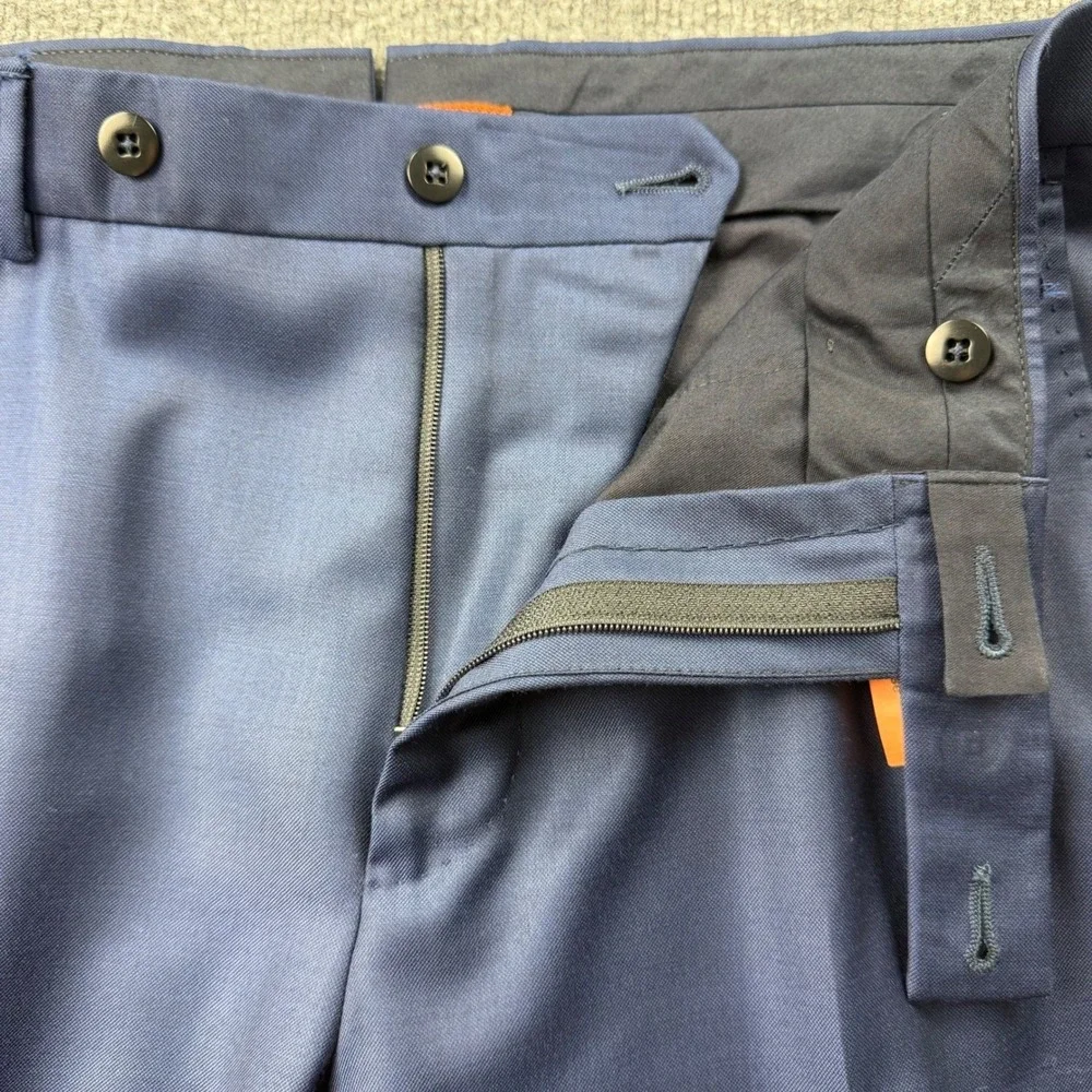 Ermenegildo Zegna Trofeo 600 Luxury Wool Silk Blue‎ Suit Mens Sartorial Italy